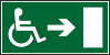 Знаки для маломобильных групп населения Движение к эвакуационному выходу вправо